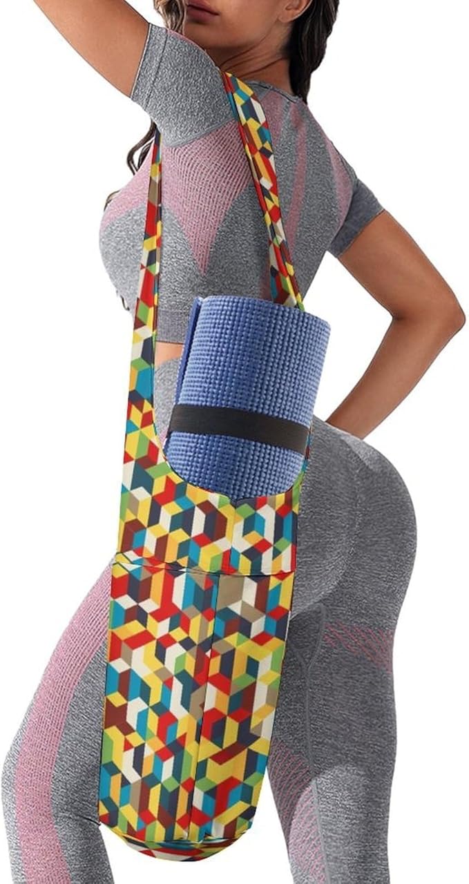 Meaudiwes Large Size Yoga Mat Bag with Long Strap, Yoga Mats Carrier Storage Bag, Exercise Mat Holder Accessories