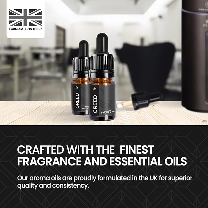 Greed Perfume Diffuser | Perfume Diffuser Oil Refill | 10ml Oil Diffuser Essential Oils | Versatile and Mess-Free | Essential Oil Perfume Refill by Perfa