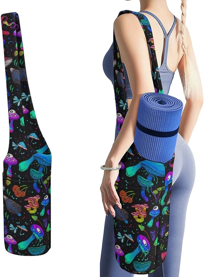 KKdskkds Fresh AvocadoYoga Mat Bag Large Opening Long Tote Yoga Mat with Pocket Fit Most Size Mats
