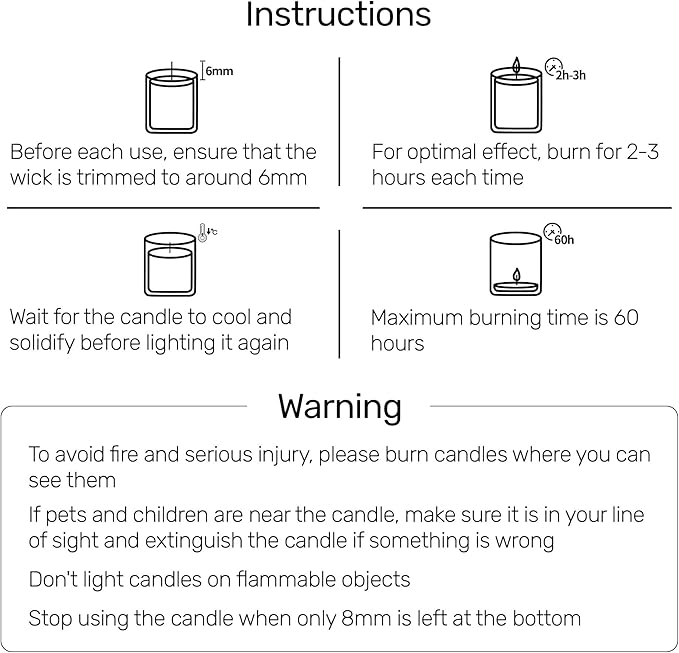 Odor Eliminating Candle, White Rose Scented Candle, Pet-Friendly Soy Candles, 60 Hours, 7 oz