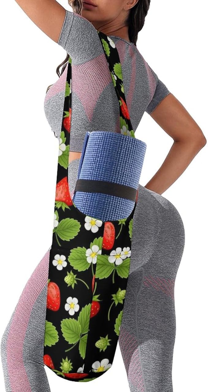Meaudiwes Large Yoga Mat Bag Fit Most Size for Ladies Yoga Mats Carrier Bags Multi-Functional Exercise Mat Holder Storage Bag