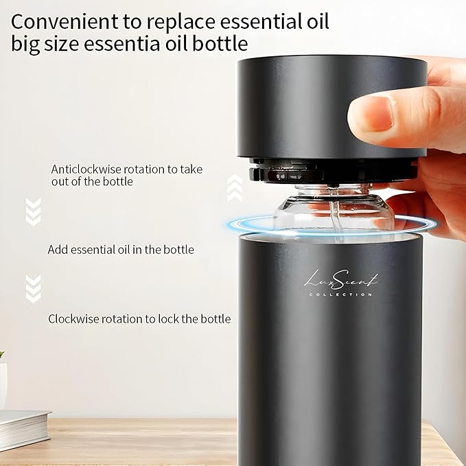 Wireless Aroma Diffuser with 150mL Christmas Scent Oil 3-Pack Included - for up to 1000sq. ft Coverage - Hotel Scent Diffuser - Remote Control - Home Luxury Essential Oil Diffuser - Aromatherapy