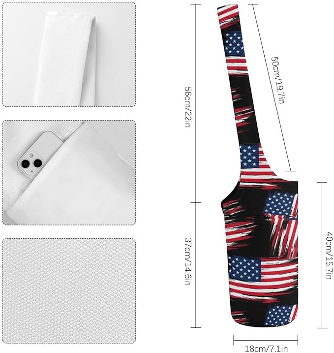 Aiyoolee Fashion Yoga Mat Bag with Large Pocket, Long Tote Yoga Bag Fit Most Mats Accessories