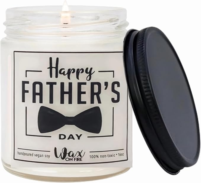 Fathers Day Gifts from Daughter & Son, Mens Gifts, Father’s Day Gifts. Funny Dad Birthday Gifts, Unique Birthday Gifts for Men, Gifts for Dad, 9oz Scented Candles, Vanilla Soy Candle