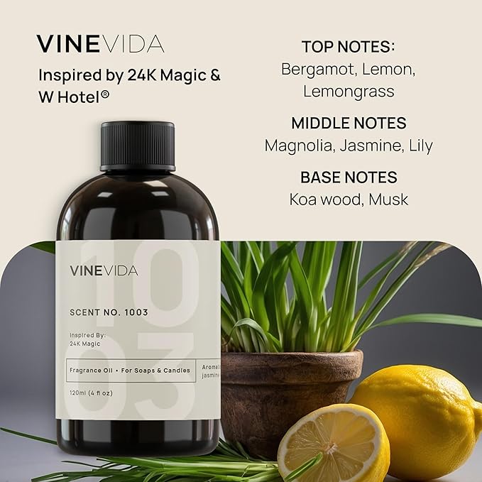 VINEVIDA [4oz] Scent No.1003 Fragrance Oil - USA Made Candle & Soap Scents