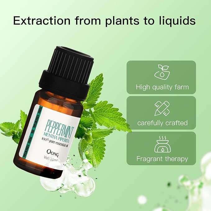 Peppermint Essential Oil Blend, Mint Oil, Essential Oils Organic, Hair Growth & Scalp Care, Essential Oils for Diffusers for Home 10ML