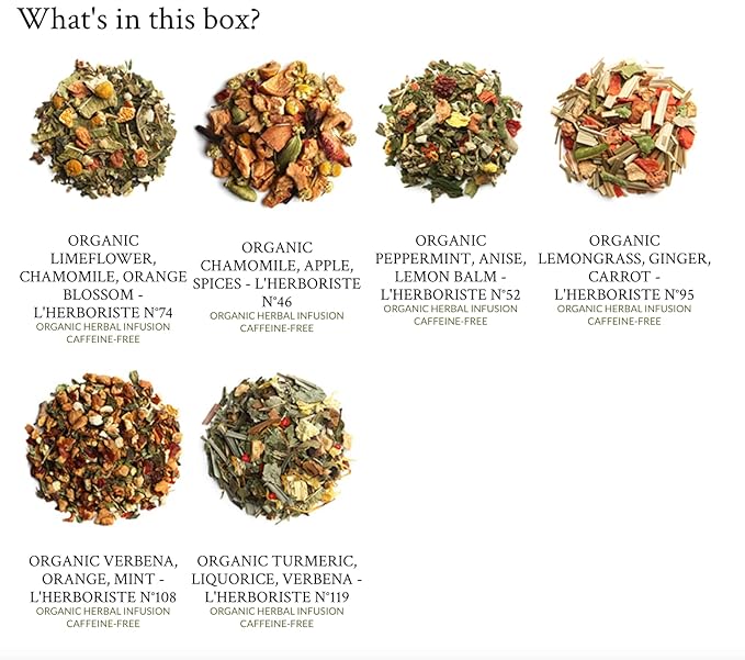 Palais des Thés - Organic L'Herboriste Box - Selection of 36 Premium Herbal Teas - Premium Tea Bags Set, Serves 36 Cups