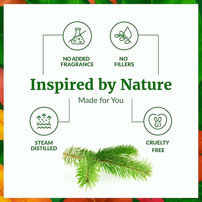 SVA Fir Needle Essential Oil – 4 Fl Oz – 100% Natural Fir Needle Oil - for Diffuser, Hair Care, Face, Skin Care, Aromatherapy, Scalp and Body Massage, Soap and Candle Making – with Dropper
