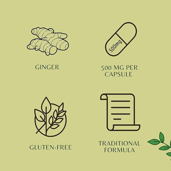 Trikatu Extract 500mg - 60 Vegetarian Capsules | Ginger with Black Pepper & Long Pepper Extract | | All Natural | 100% Vegan | Gluten-Free.