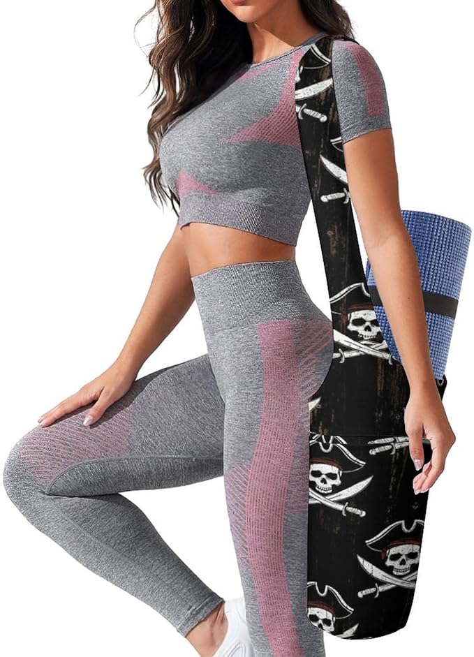 Aiyoolee Yoga Mat Bags, Large Tote Yoga Mat Carrier Holder with Water Bottle Pocket, Adjustable Shoulder Strap Storage Bag
