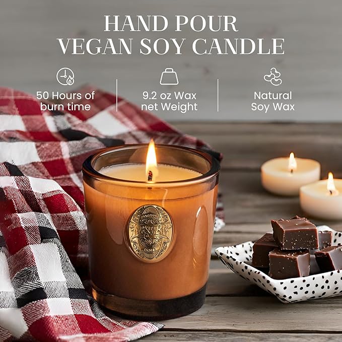 M&SENSE Natural Strong Soy Candle | Espresso Hot Fudge & Brown| 9.2 oz, 50H Burn Time | Luxury Scented Candle for Relaxation, Gifting, Home Décor | Ideal for Bedroom, Office, Party Ambiance