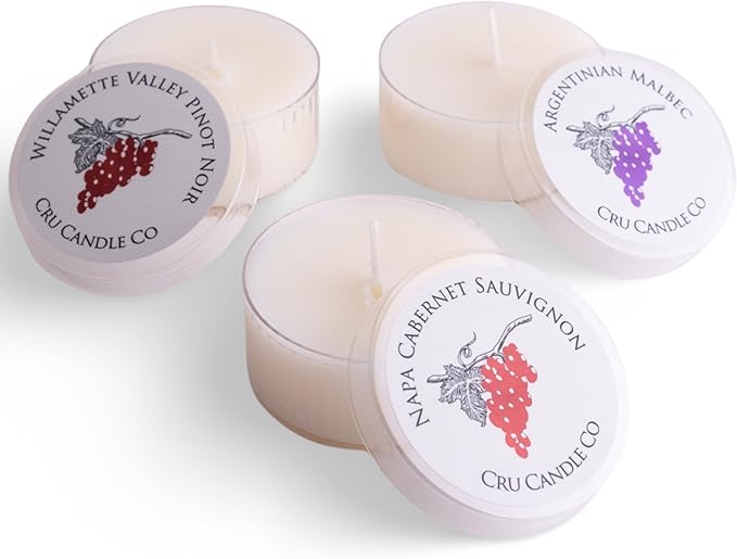 Wine-Inspired Soy Wax Candles (Reds Collection: Mini Edition)