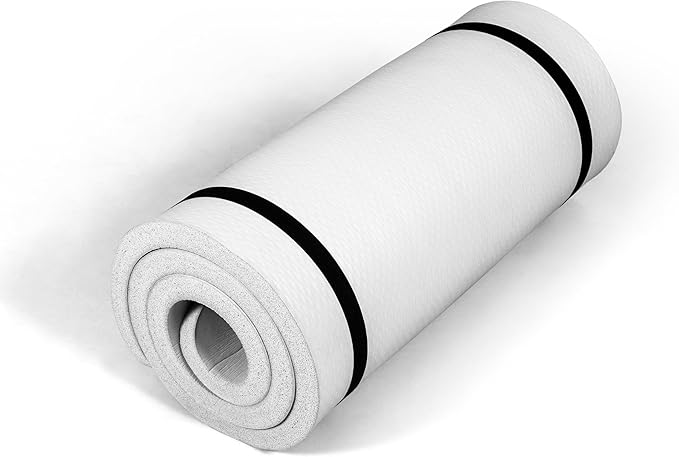 Tone Fitness 1-Inch Thick Yoga Mat | High-Density, Non-slip Exercise Mat with Carrying Strap for Yoga, Pilates, & Home Gym Workouts | Multiple Options