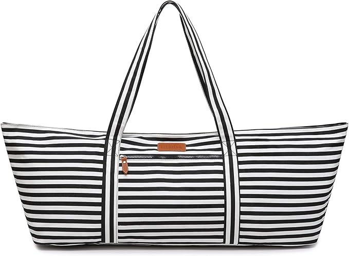 ELENTURE Large Yoga Mat Bag for Women Men, Travel Gym Bag for Pilates Office Beach Workout, Yoga Mat Tote Carrier with Mat Strap for 1/4" 1/2" Thick Exercise Yoga Mat