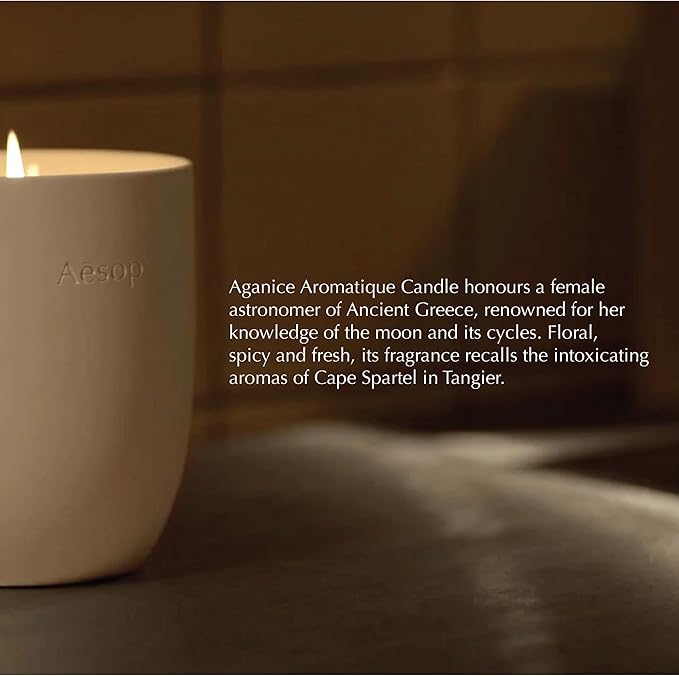 Aesop Ptolemy Aromatique Candle | Resinous, Earthy, Woody Scented | 55-65 Hour Burn Time | Vegan-Friendly | 10.5 oz