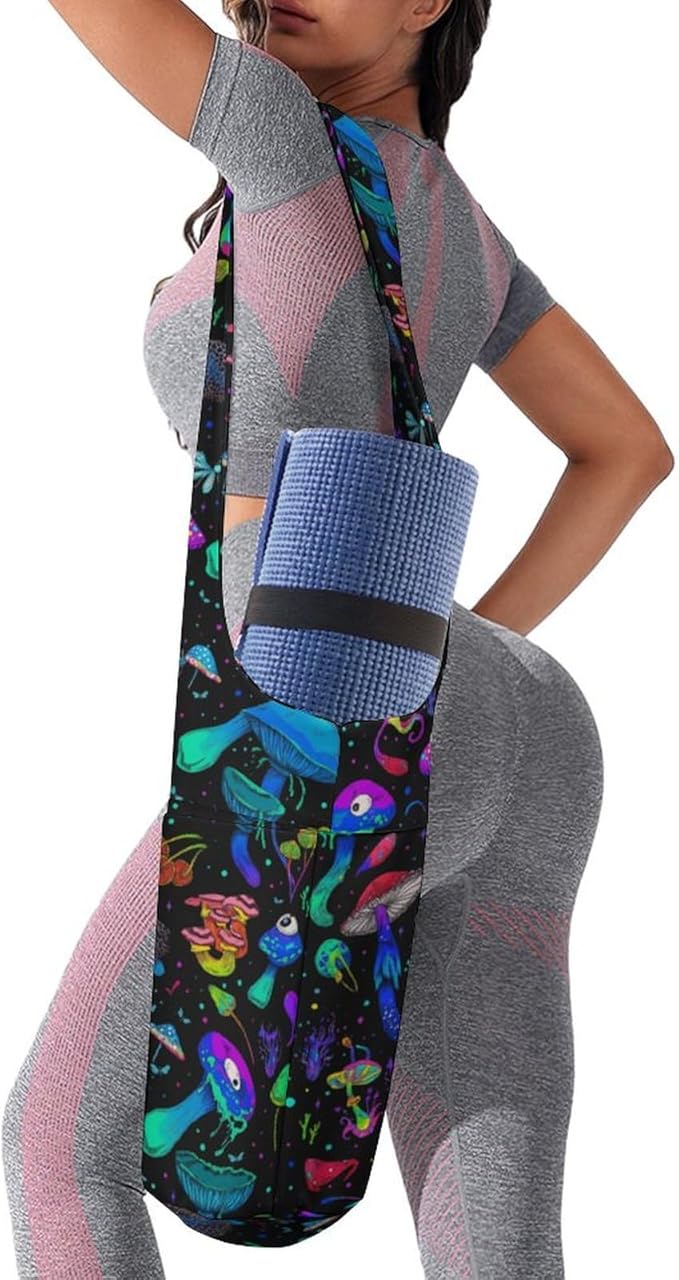 KKdskkds Fresh AvocadoYoga Mat Bag Large Opening Long Tote Yoga Mat with Pocket Fit Most Size Mats