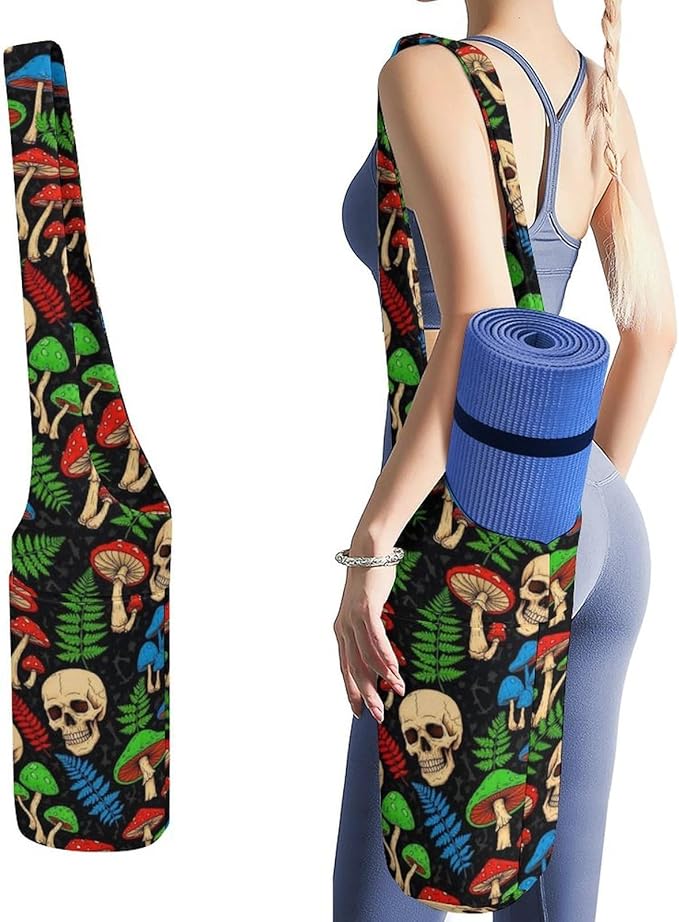 Meaudiwes Large Yoga Mat Bag Fit Most Size for Ladies Yoga Mats Carrier Bags Multi-Functional Exercise Mat Holder Storage Bag