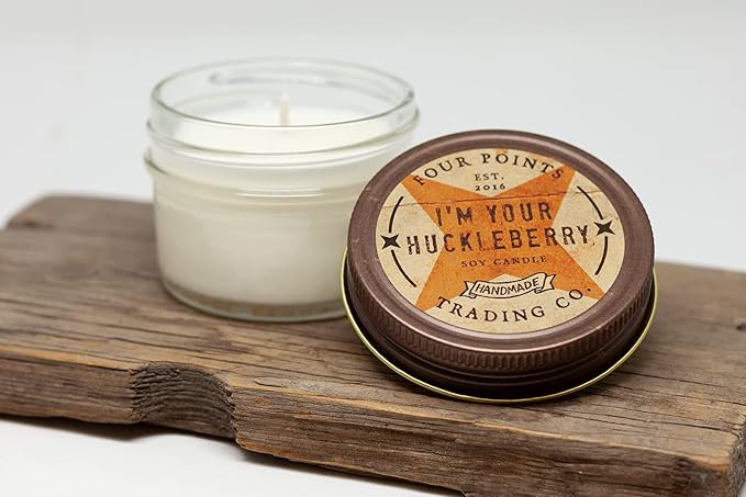 I'm Your Huckleberry 4 Oz Scented Soy Aromatherapy Candle w/Jar