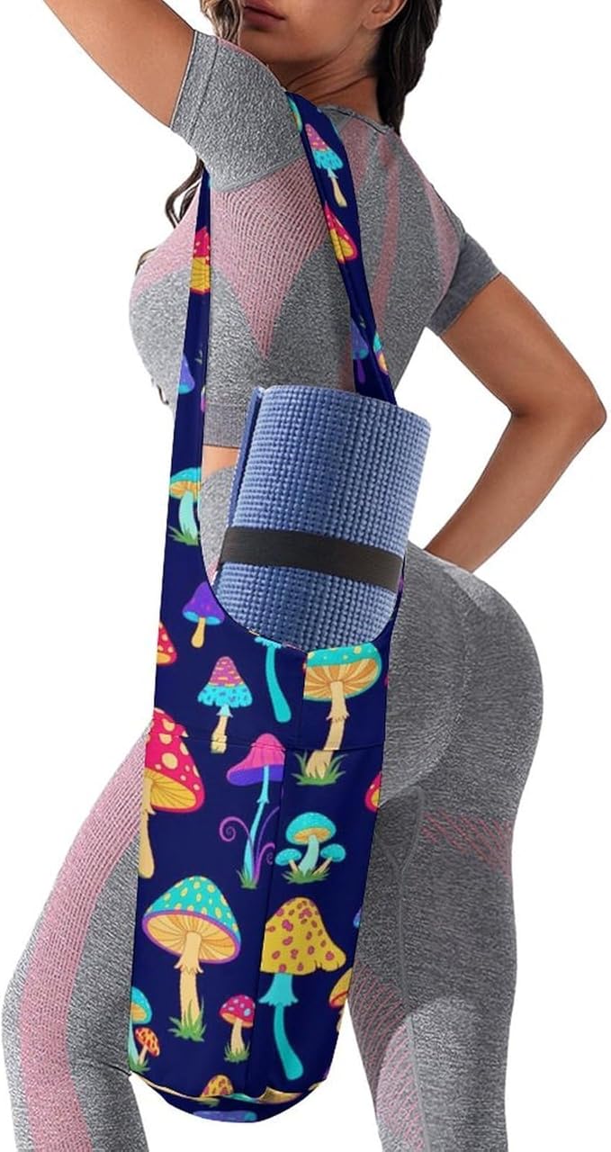 Meaudiwes Large Yoga Mat Bag Fit Most Size for Ladies Yoga Mats Carrier Bags Multi-Functional Exercise Mat Holder Storage Bag
