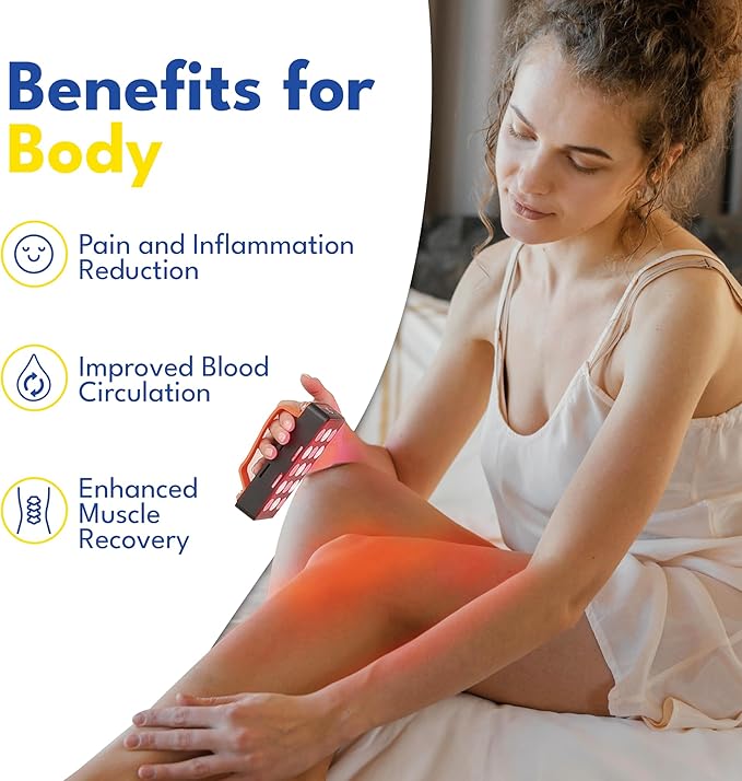 Red Light Therapy - 660nm 850nm Near Infrared Light Therapy Panel, Maximum Output Lamp 15 Dual Chip LED Device for Full Face Body Skin Health, Sleep, Muscle Recovery Sleep Wellness Handheld FX35