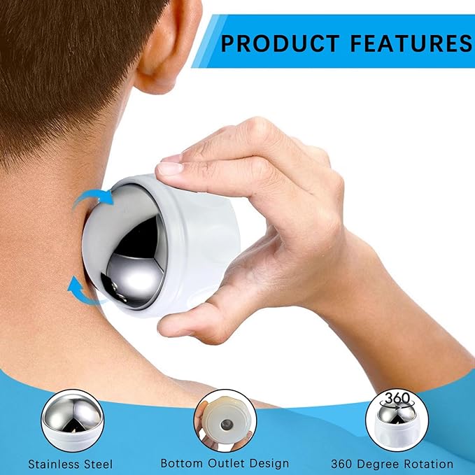Cold Massage Roller Ball - Stocking Stuffers Gifts for Men Women Teens Boys, Stays Cold for 6 Hours, Sports Fitness Relaxations Gift, Rapidly Relieve Muscle Pain and Tension