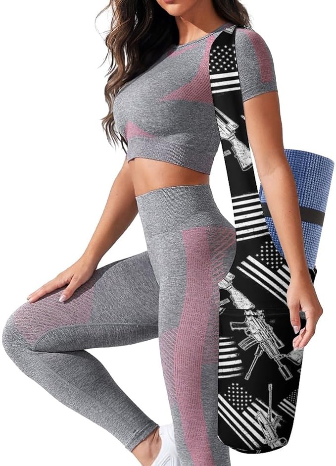 Aiyoolee Yoga Mat Bag for Women with Large Pocket, Yoga Gifts Accessories with Adjustable Shoulder Strap for Workout Stuff