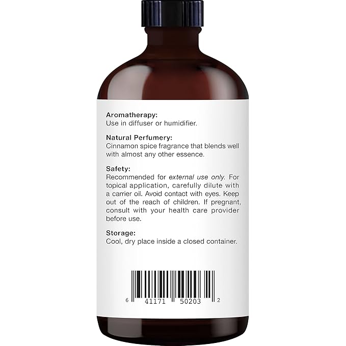 Majestic Pure Essential Oil with Glass Dropper - 100% Pure and Natural - Essential Oils for Diffuser, Aromatherapy, Soap and Candle Making, Cinnamon Essential Oil, Cinnamon Oil, 4 Fl Oz