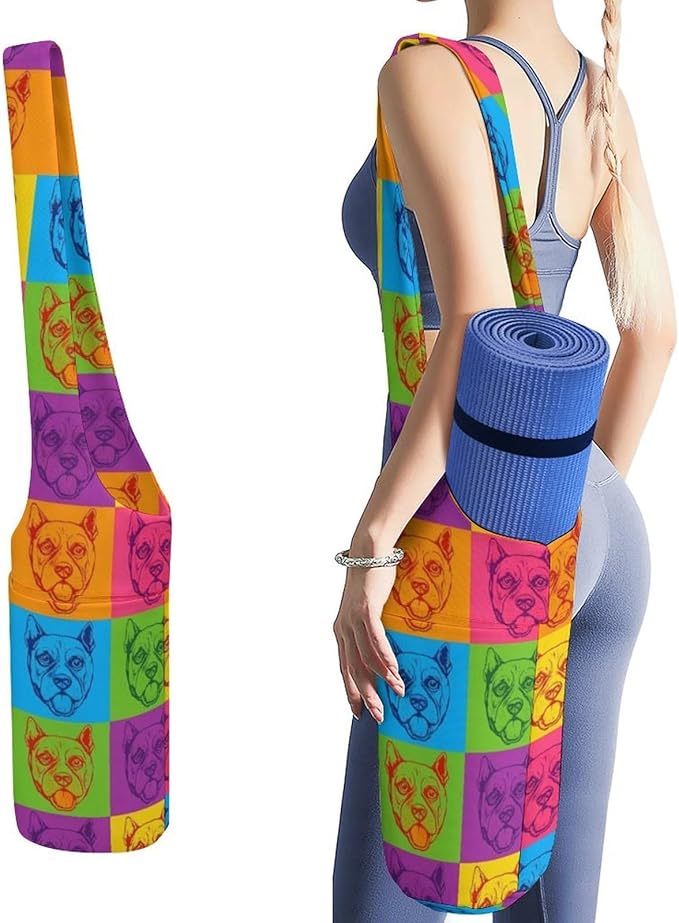Aiyoolee Yoga Mat Bag for Women with Large Pocket, Yoga Gifts Accessories with Adjustable Shoulder Strap for Workout Stuff