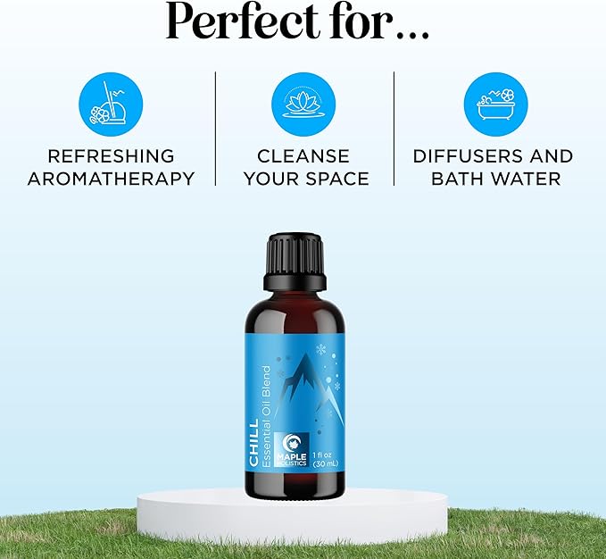 Mint Essential Oil Blend - Refreshing Mint Oil Diffuser with Cooling Peppermint Spearmint Bergamot and Eucalyptus Oils - Pure Aromatherapy Oils