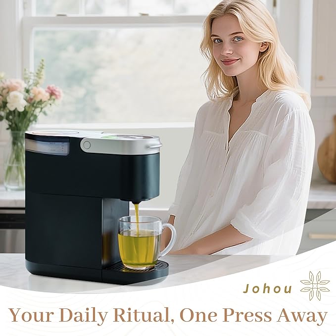 Johou Green Tea with Matcha Specially Ground Taiwan Tea Full-Flavor Pods, Compatible with All K-Cup Brewers & Keurig 2.0, 24 pods