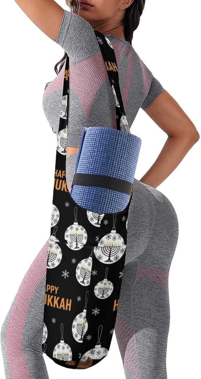 Aiyoolee Women's Portable Yoga Mat Bag Single Shoulder Carrier with Pocket for Gym Yoga Workout Travel