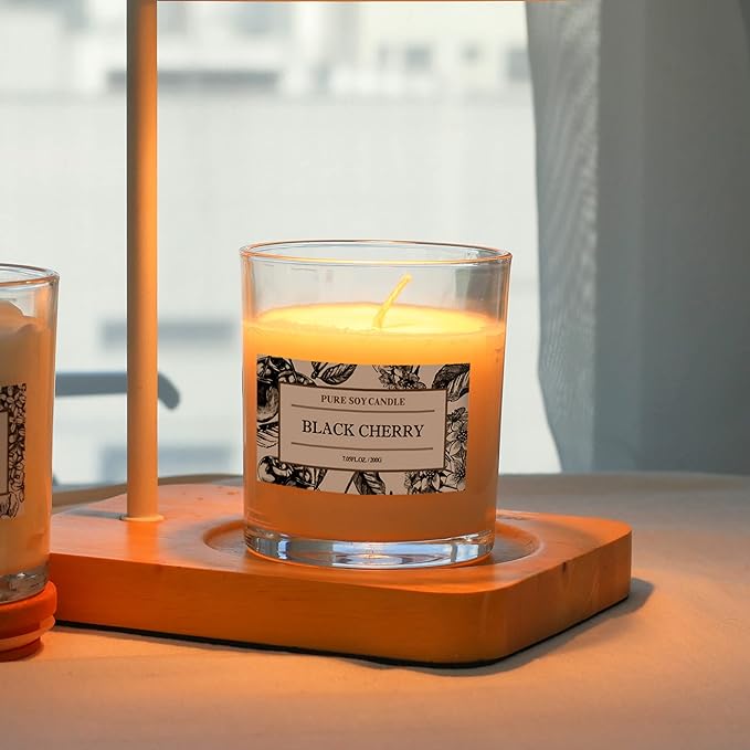 Aronica Black Cherry Merlot Soy Candles with Messages, Fall Candles Bestfriend Gift, Energizing Fruity Scent for Home