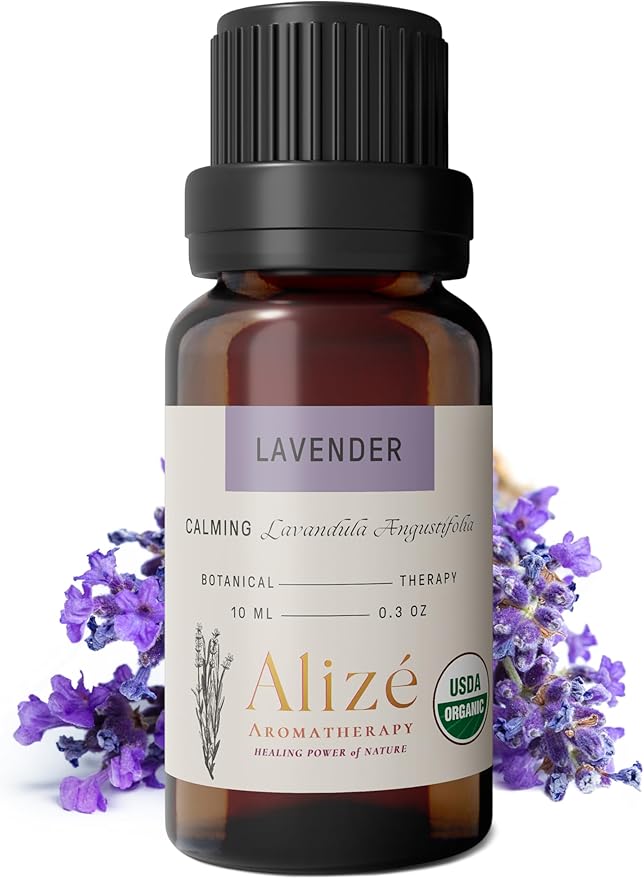 Pure Lavender Essential Oil, 100% Organic USDA Certified, Lavender Essential Oil Pure for Diffusers for Home, Aromatherapy Oil, Diffuser Oils Scents, Organic Oil, 10ml-0.33 fl oz