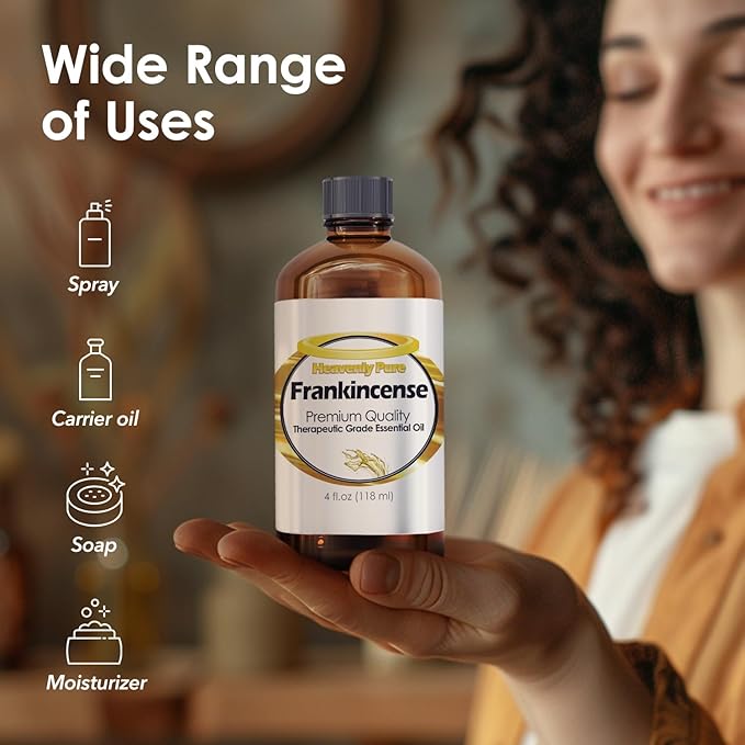 Frankincense Essential Oil - Pure & Natural Frankincense Aroma Therapeutic Grade Essential Oil (Huge 4 OZ - Bulk Size)