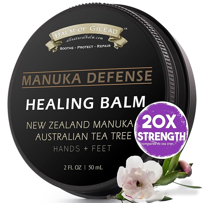 BALM OF GILEAD Tea Tree Balm - 2 fl oz Foot Cream with Tea Tree and Manuka Oil - Intensive Moisture for Itchy Feet, Eczema, Rashes & Dry Skin - Pure Balm That Softens Skin Irritations
