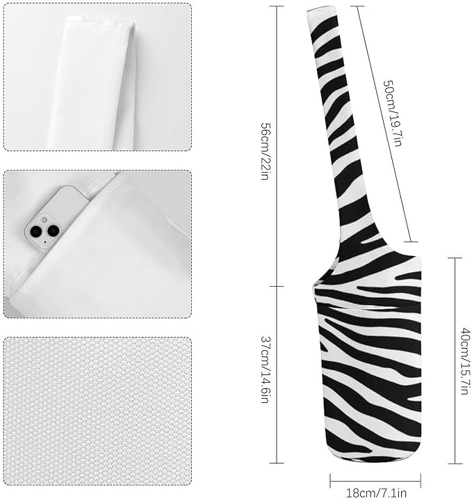 Aiyoolee Yoga Mat Bags, Large Tote Yoga Mat Carrier Holder with Water Bottle Pocket, Adjustable Shoulder Strap Storage Bag