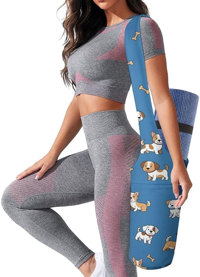 Meaudiwes Stylish Yoga Mat Bags Sports Yoga Totes Fits Most Size Mats Exercise Mat Carrier Storage Bag Yoga Gifts for Women