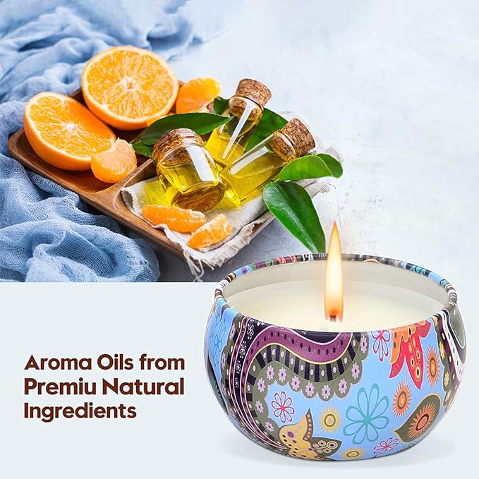 Scented Candles Gift Set for Women, Primevolve 12 Pack 2.5 Oz Soy Wax Travel Tin Aromatherapy Candles for Home Scented, Perfect for Birthday, Christmas, Stress Relief, Spa, Bath, and Home Decor