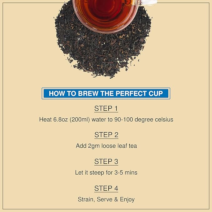 BREWIX, Assam Black Tea Leaves (50+ Cups, 3.53oz/100g) High Caffeine Gluten Free | Strong and Malty | Loose Leaf | Resealable Bag | Perfect for Strong Morning Tea