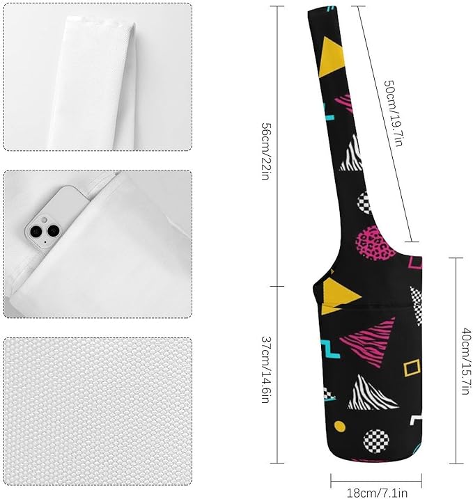 Aiyoolee Yoga Mat Bag Large Tote Carrier Holder with Water Bottle Pocket Yoga Bags