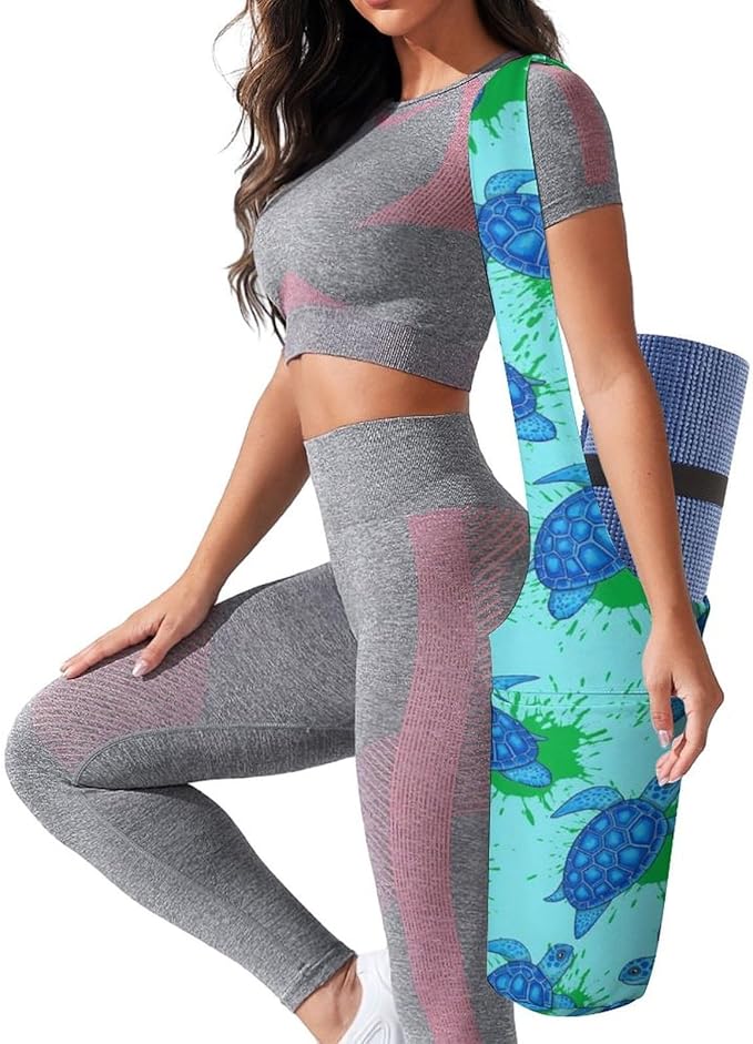 Meaudiwes Large Yoga Mat Bag Fit Most Size for Ladies Yoga Mats Carrier Bags Multi-Functional Exercise Mat Holder Storage Bag