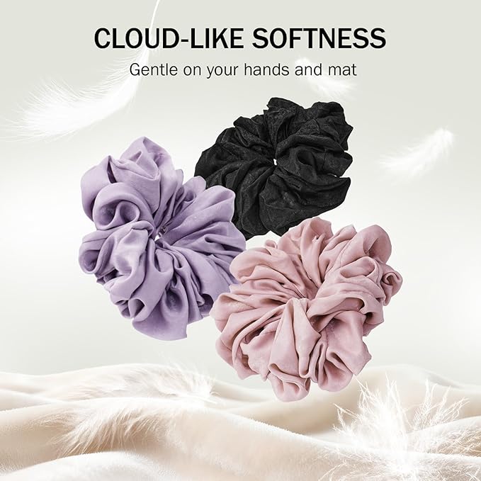 Slim Panda Yoga Mat Scrunchie,Style & Cute Mat Strap,Stretchable Velvet Fabric Fits All Standard Yoga Mats (mat not included)