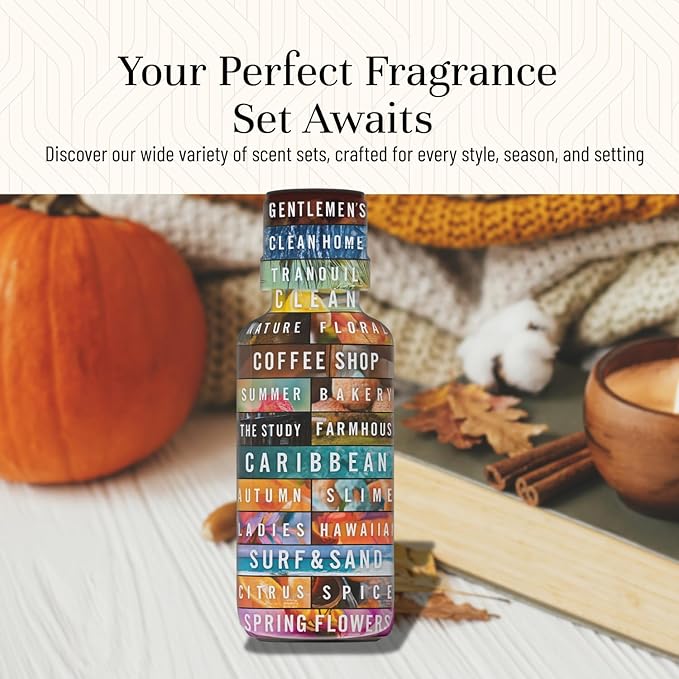 P&J Fragrance Oil Autumn Set | Brown Sugar, Apple, Harvest Spice, Vanilla, Forest Pine, and Snickerdoodle Candle Scents for Candle Making, Freshie, Soap Making Supplies, Diffuser Oil Scents