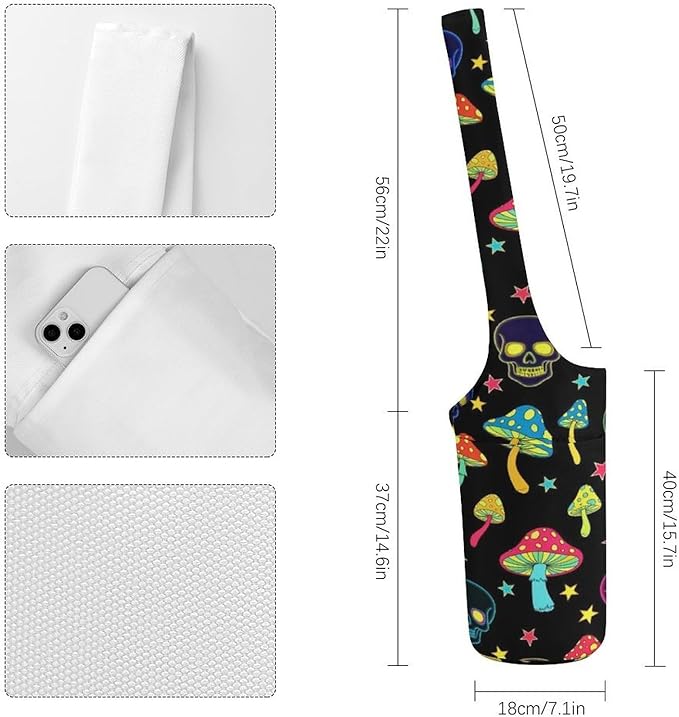 Meaudiwes Large Yoga Mat Bag Fit Most Size for Ladies Yoga Mats Carrier Bags Multi-Functional Exercise Mat Holder Storage Bag