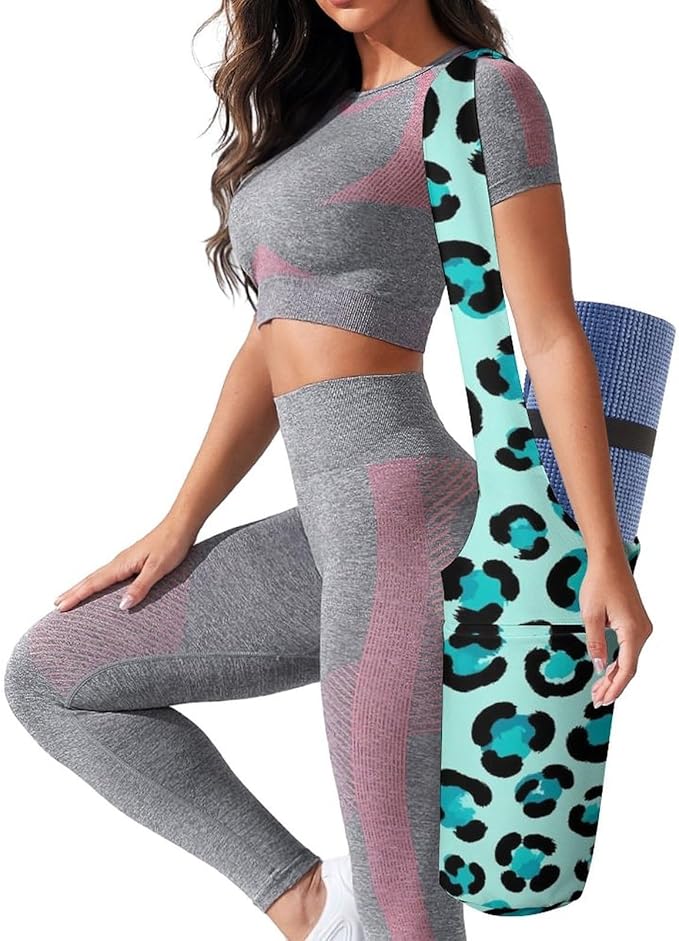 Aiyoolee Women's Portable Yoga Mat Bag Single Shoulder Carrier with Pocket for Gym Yoga Workout Travel