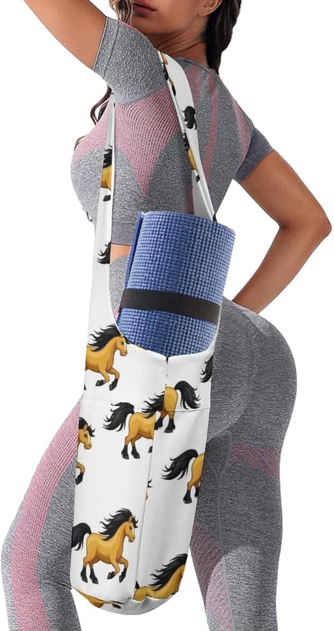 Meaudiwes Stylish Yoga Mat Bags Sports Yoga Totes Fits Most Size Mats Exercise Mat Carrier Storage Bag Yoga Gifts for Women