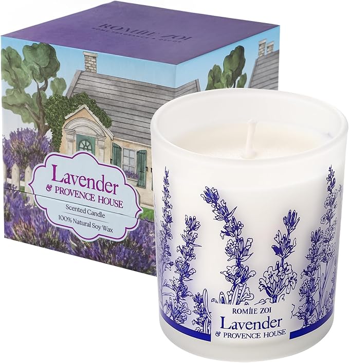 ROMIIE ZOI Scented Candle - Lavender & Rosemary- 6oz Aromatherapy Soy Wax Jar Candle for Home, Gifts for Women - 170g