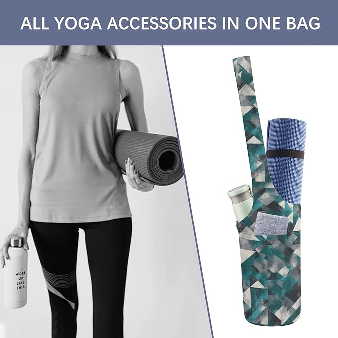KKdskkds Lovely Pig And HeartYoga Mat Bag Large Opening Long Tote Yoga Mat with Pocket Fit Most Size Mats