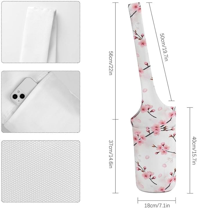 Meaudiwes Large Yoga Mat Bag Fit Most Size for Ladies Yoga Mats Carrier Bags Multi-Functional Exercise Mat Holder Storage Bag