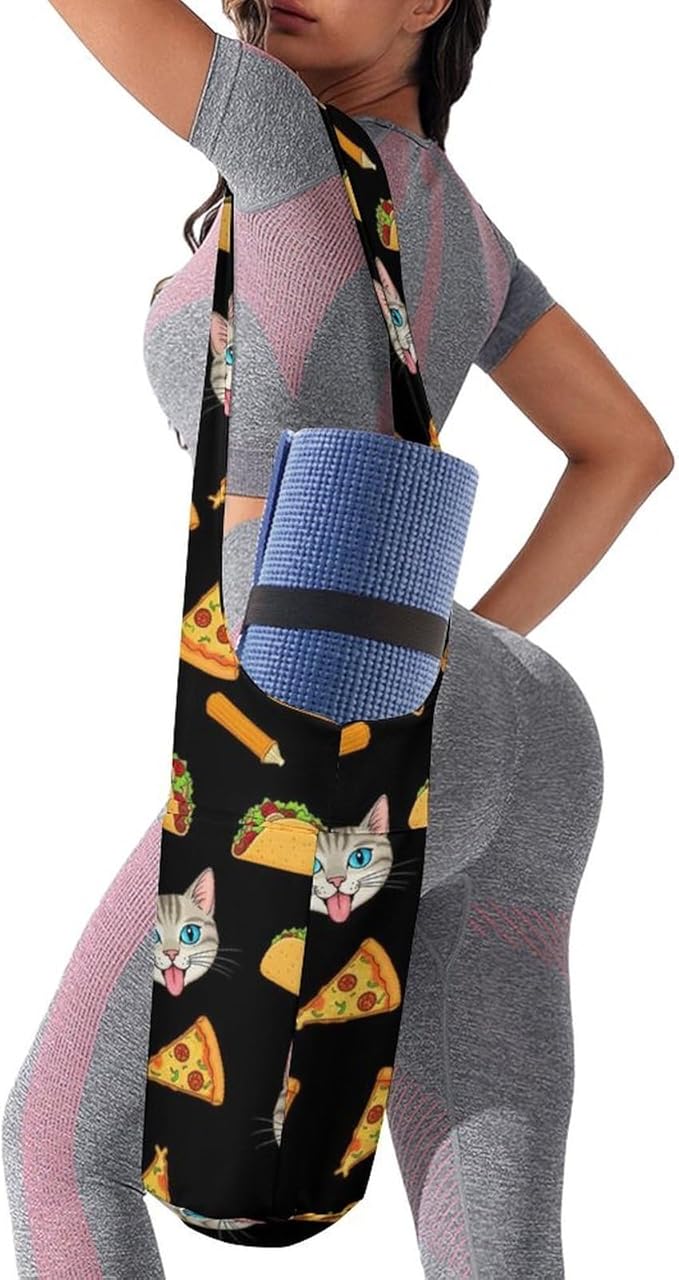 Aiyoolee Yoga Mat Bag with Large Pocket, Strap Bag Carriers for Women